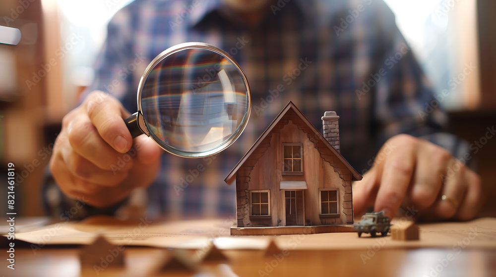 Searching for new house, real estate, investment, accommodation valuation, new rent and mortgage concept Searching for new house, real estate, investment, accommodation valuation, new rent and mortgage concept