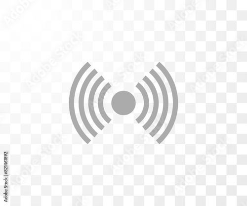 Gray Wi-Fi signal vector for logo use. Isolated background.