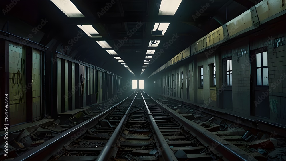 in the the style of Robert In tKirkman | Subway line crashed in the the style of Robert In tKirkman | Subway line crashed