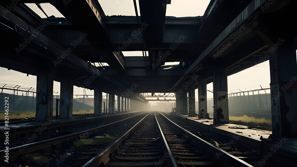in the the style of Robert In tKirkman | Subway line crashed in the the style of Robert In tKirkman | Subway line crashed