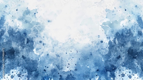 watercolor background with blue ink splash. watercolor background templates