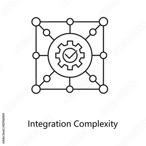 Integration Complexity Icons. Vector Icon Design