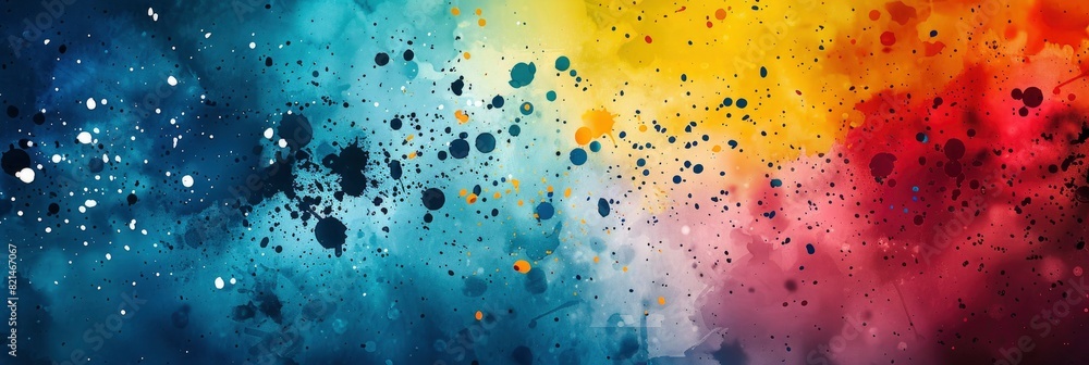 Abstract Texture Background With Vibrant, Playful Paint Splatters Representing Spontaneous Friendships, Abstract Texture Background