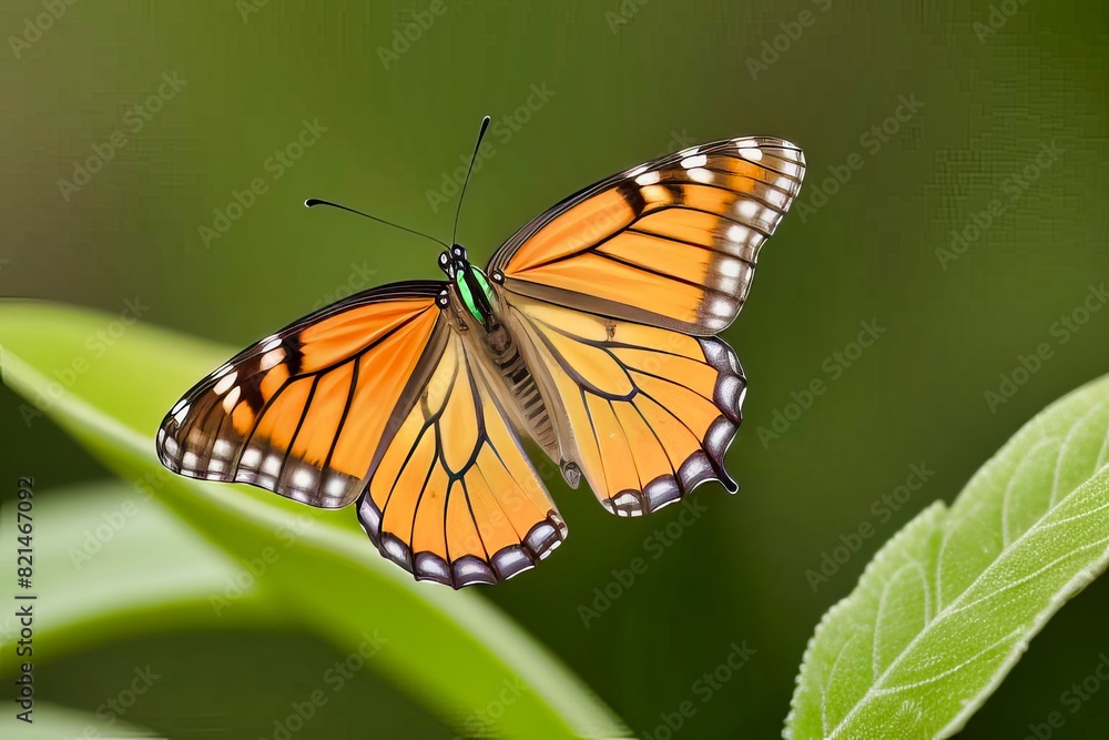 Hermosa mariposa de color naranja volando Hermosa mariposa de color naranja volando
