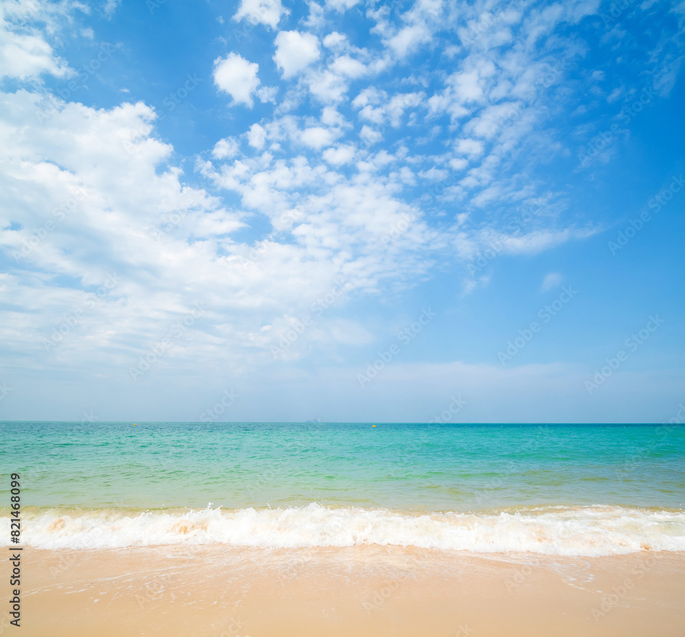 Horizon Landscape summer vertical front view point beautiful tropical sea beach white sand clean and blue sky background calm Nature ocean Beautiful wave water travel at Sai Kaew Beach thailand Horizon Landscape summer vertical front view point beautiful tropical sea beach white sand clean and blue sky background calm Nature ocean Beautiful wave water travel at Sai Kaew Beach thailand