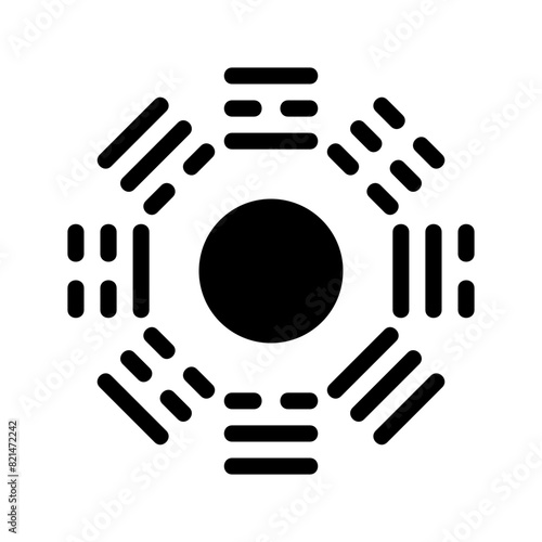 I Ching Icon Vector Symbol Design Illustration
