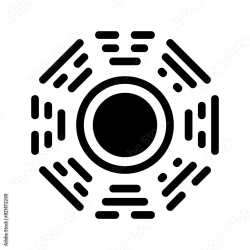 I Ching Icon Vector Symbol Design Illustration
