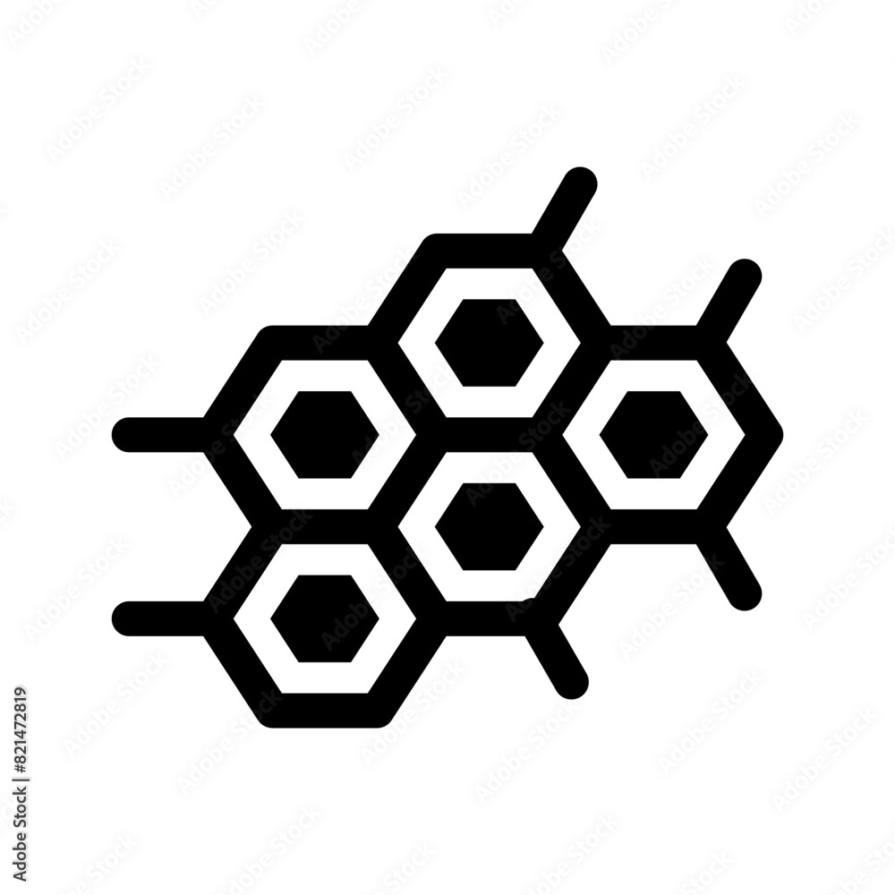 Obraz premium Molecule Icon Vector Symbol Design Illustration