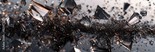 Abstract Texture Background With Shimmering, Crystalline Forms, Abstract Texture Background