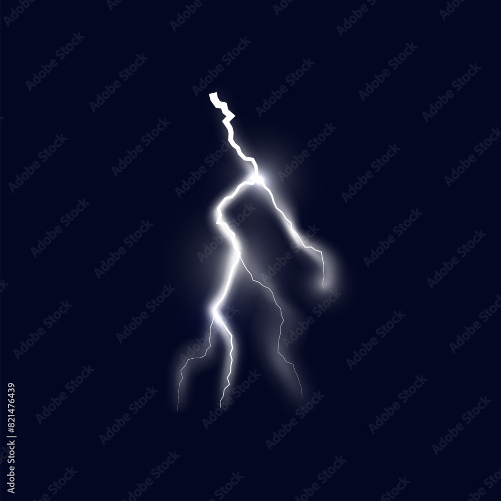 Vector lightning on the dark sky. Isolated background. Vector lightning on the dark sky. Isolated background.