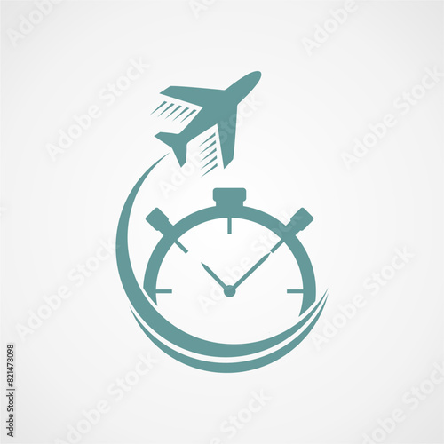 time travel logo vector template illustration design