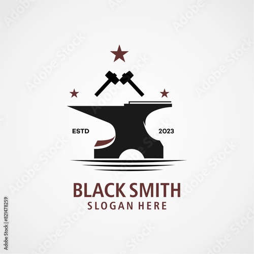 black smith logo vector template illustration design