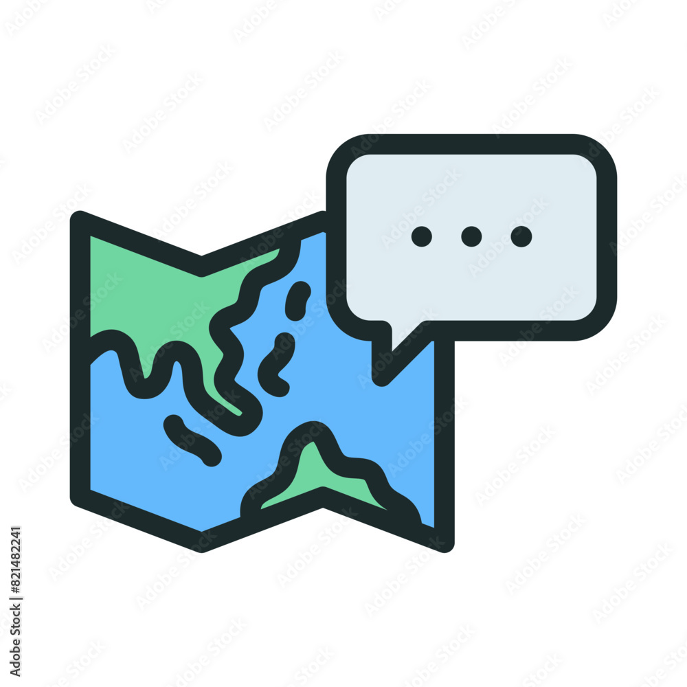 Maps and Information icon in flat style Maps and Information icon in flat style