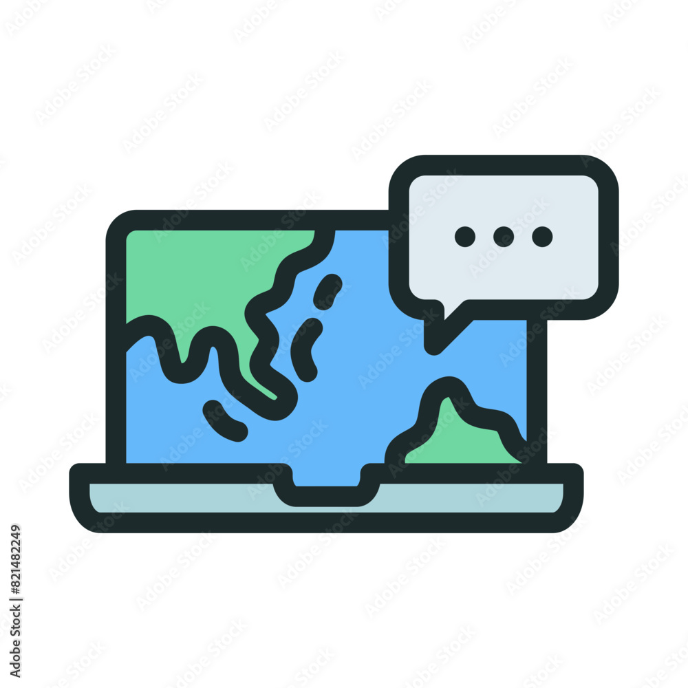 Maps and Information icon in flat style Maps and Information icon in flat style