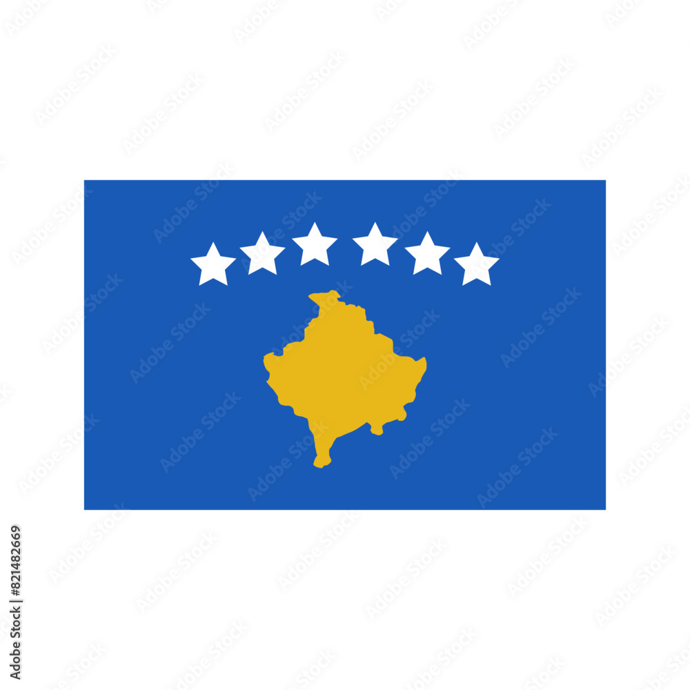 Obraz premium Kosovo flag