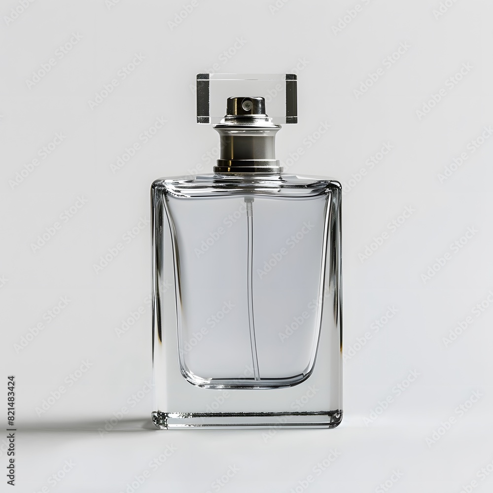 Perfume bottle, tall, square shape, clear bottle, with space to put your logo in the middle of the bottle. Perfume bottle, tall, square shape, clear bottle, with space to put your logo in the middle of the bottle.