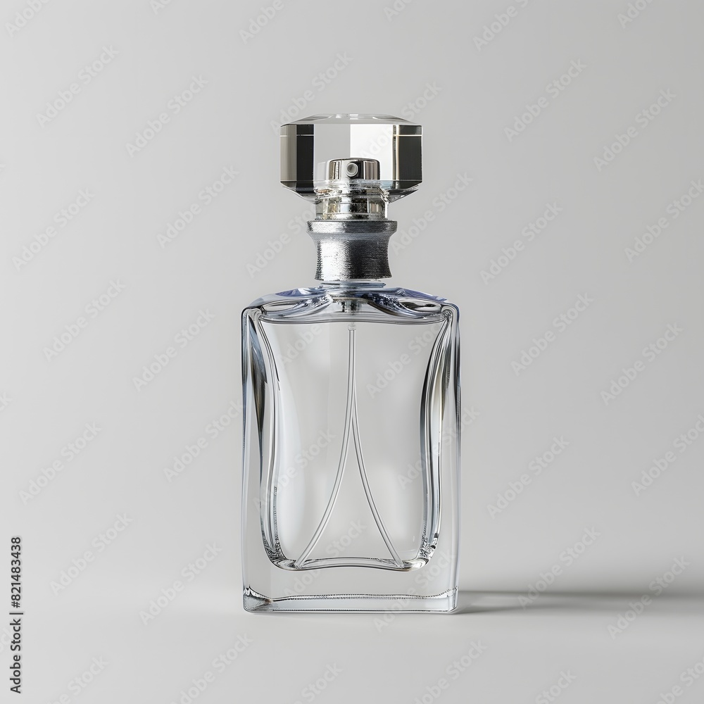 Perfume bottle, tall, square shape, clear bottle, with space to put your logo in the middle of the bottle. Perfume bottle, tall, square shape, clear bottle, with space to put your logo in the middle of the bottle.