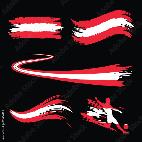 Austria's flag and soccer