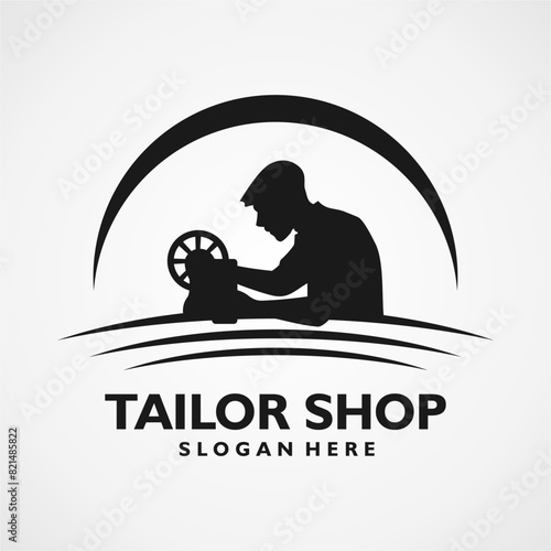 tailor logo symbol vector illustration design