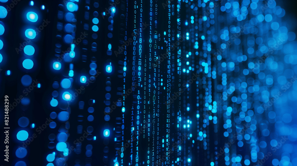 Blue and Black Background With Numerous Dots Blue and Black Background With Numerous Dots