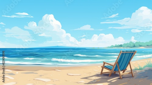 summer sea landscape and beach vacation background Holiday summer beach background