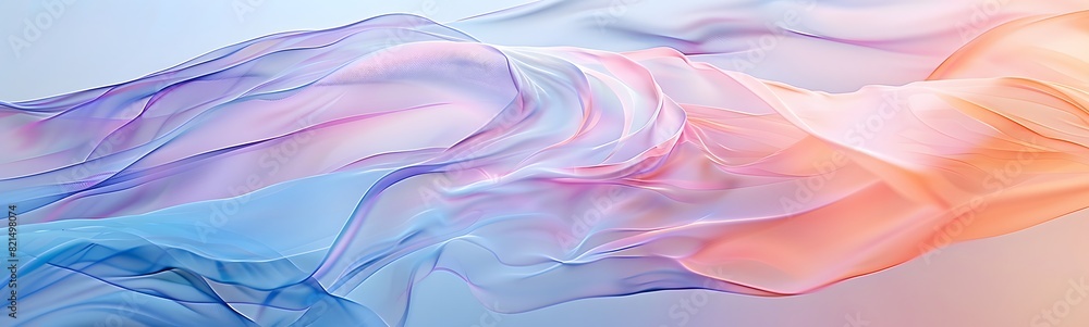 Fototapeta premium An elegant abstract background of purple waves with a silk-like texture.