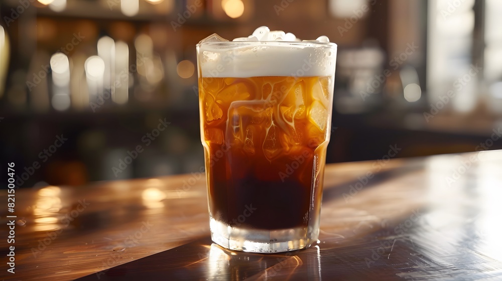 テーブルに置かれたコールドブリューコーヒー テーブルに置かれたコールドブリューコーヒー