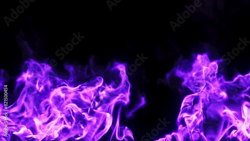Mystic Purple Flames  - 3D rendering Motion Graphics (ID: 821500454)