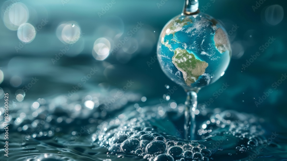 World Water Monitoring Day Concept. Background for World Environment Day and World Water Day World Water Monitoring Day Concept. Background for World Environment Day and World Water Day