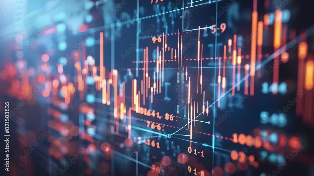 Abstract digital chart background with stock business graphs, statistics, and diagrams depicting data exchange in finance, economic trends, and trade. Abstract digital chart background with stock business graphs, statistics, and diagrams depicting data exchange in finance, economic trends, and trade.