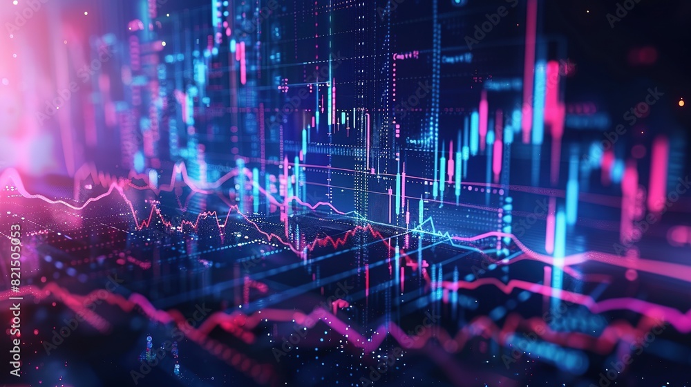 Abstract digital chart background with stock business graphs, statistics, and diagrams depicting data exchange in finance, economic trends, and trade. Abstract digital chart background with stock business graphs, statistics, and diagrams depicting data exchange in finance, economic trends, and trade.
