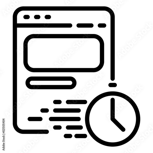 speed icon, line icon style