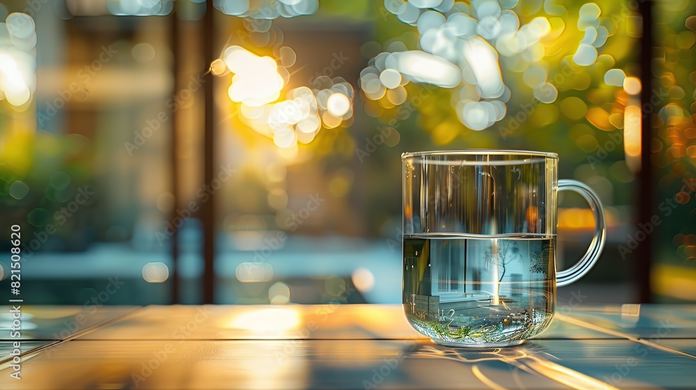 a glass, a large cup shaped like the shadow of an apartment a glass, a large cup shaped like the shadow of an apartment