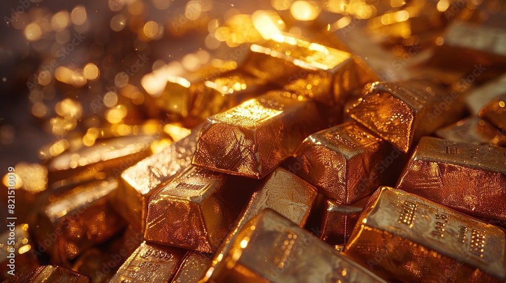 A magnificent pile of gold bars bunglon A magnificent pile of gold bars bunglon