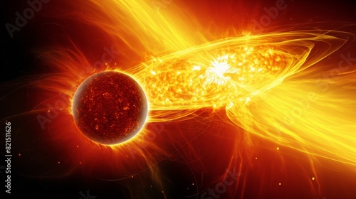A flash in the sun in the plasma.