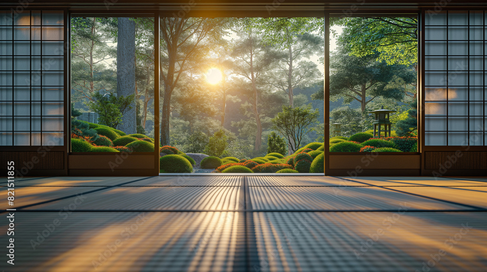 和室と縁側の背景 和室と縁側の背景