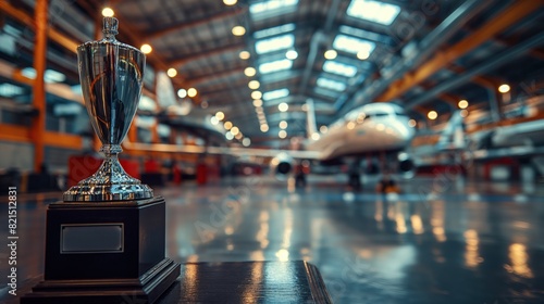 Trophy in Aircraft Hangar photo