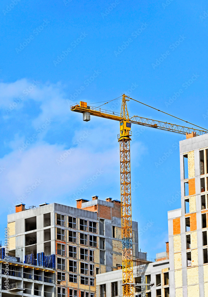 Crane and high-rise construction Crane and high-rise construction