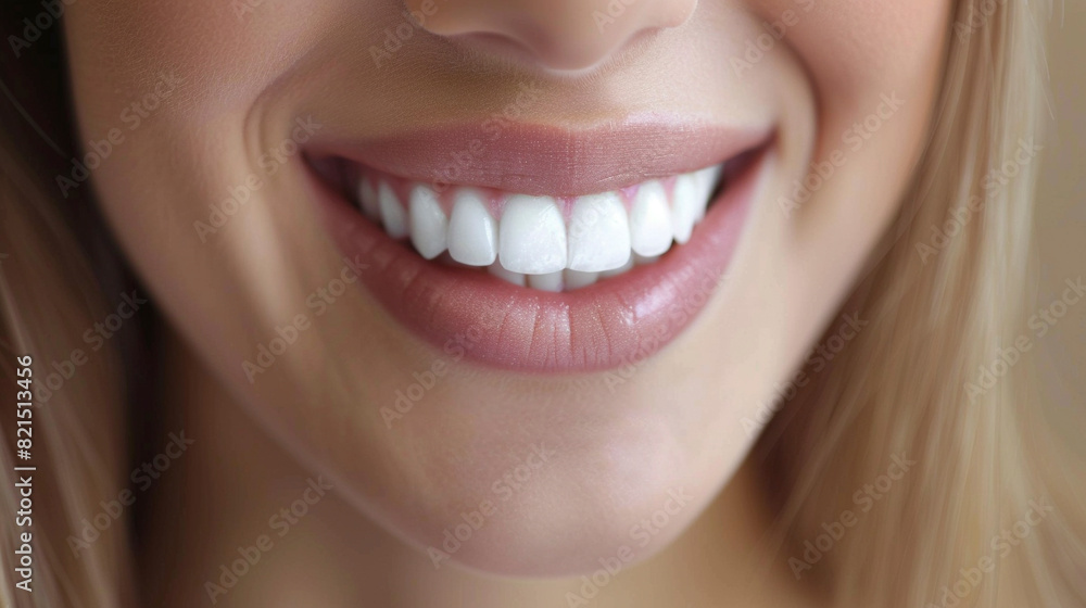Dental care - Beautiful smile of healthy woman, teeth, oral hygiene, dentistry Dental care - Beautiful smile of healthy woman, teeth, oral hygiene, dentistry