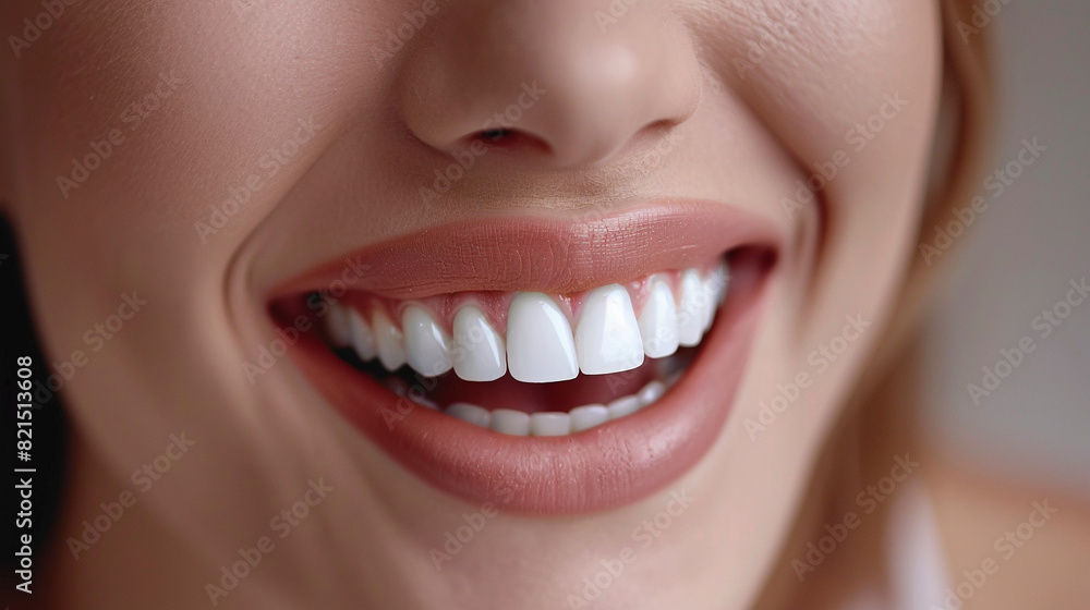 Dental care - Beautiful smile of healthy woman, teeth, oral hygiene, dentistry Dental care - Beautiful smile of healthy woman, teeth, oral hygiene, dentistry