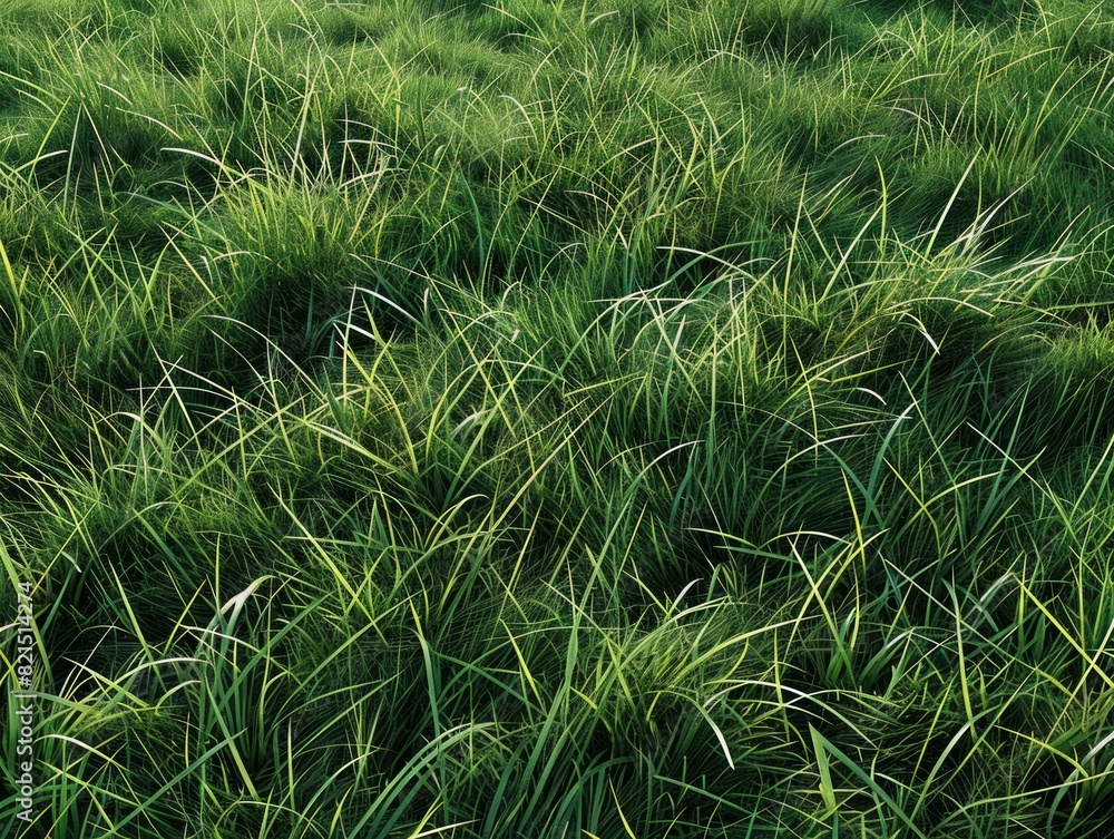 Macro shot capturing the vibrant green hues of grass blades. Botanical photography concept Macro shot capturing the vibrant green hues of grass blades. Botanical photography concept