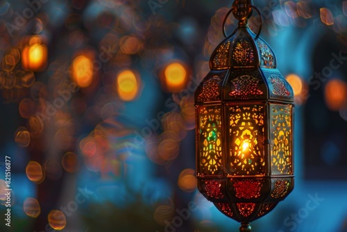 Islamic Lantern lights Ramadan Background