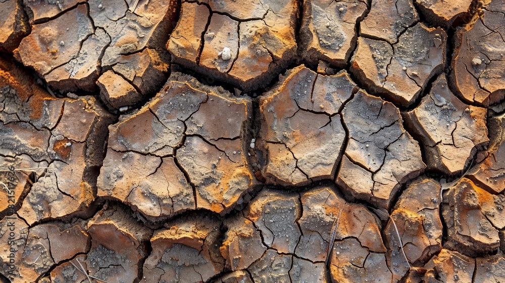 A dry, cracked earth landscape experiencing severe drought, A dry, cracked earth landscape experiencing severe drought,