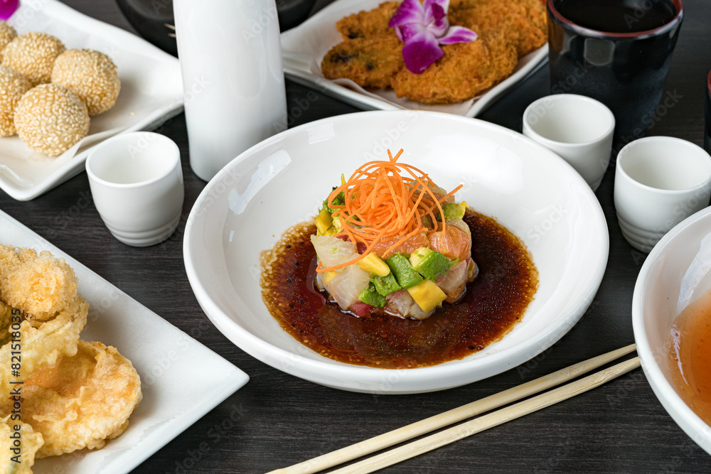Sashimi in a bowl Sashimi in a bowl