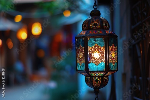 Islamic Lantern lights Ramadan Background