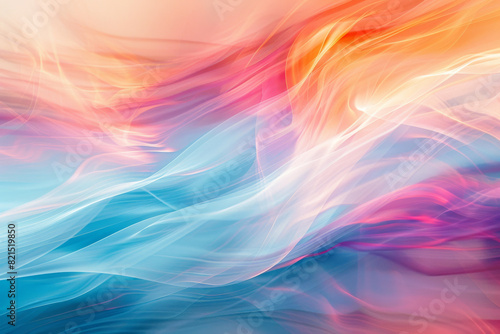 Abstract transparent material wavy background 
 photo