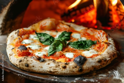 Wallpaper Mural Pizza displayed on table near pizza oven, ready to eat Torontodigital.ca