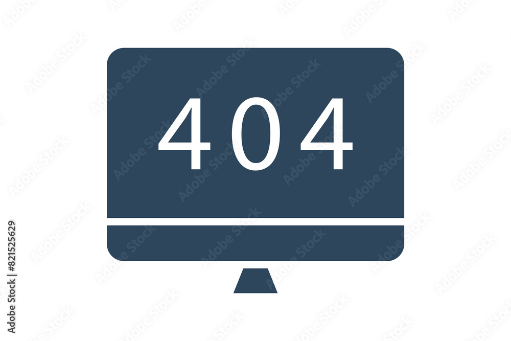 error icon. monitor with 404. icon related to information technology. solid icon style. technology element vector illustration error icon. monitor with 404. icon related to information technology. solid icon style. technology element vector illustration