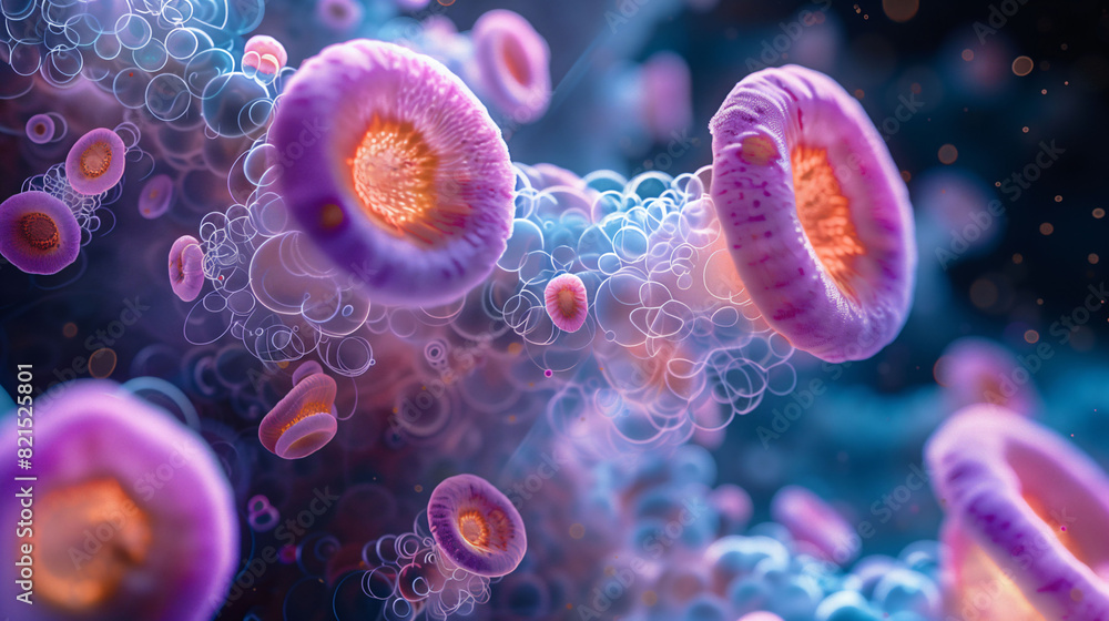 abstract bacteria in various shapes colorful background abstract bacteria in various shapes colorful background