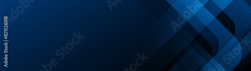 Dark blue abstract background with geometric shapes. Futuristic graphic. Modern corporate concept. Suit for website, cover, header, business, presentation, flyer, banner. Vector illustration